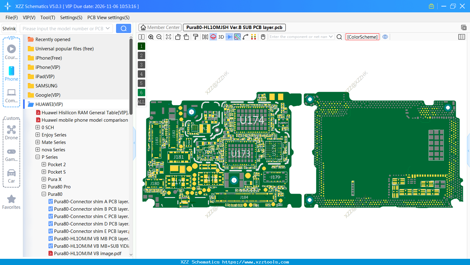 Pura80-HL1OMJSH Ver.B SUB PCB Layer
